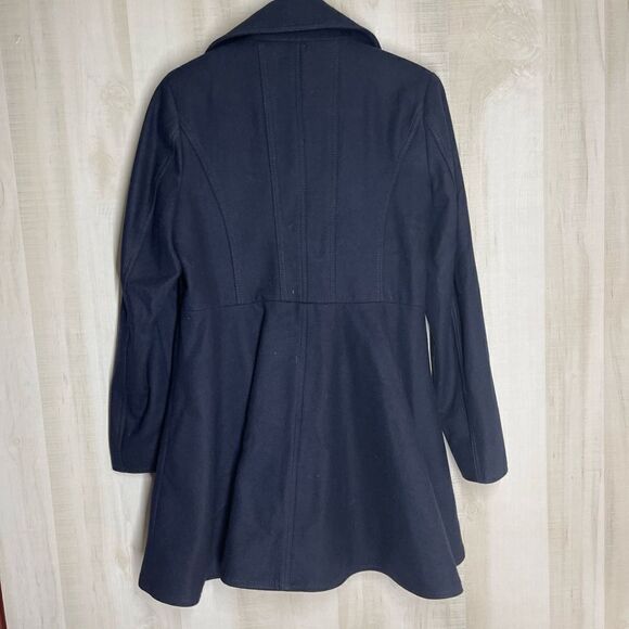 Liz Claiborne navy wool‎ double breasted coat, size large - Picture 11 of 15